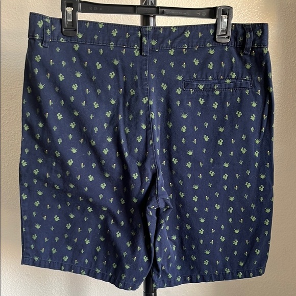 Navy Blue Cactus/Aloe Patterned Men's Shorts - Picture 3 of 3